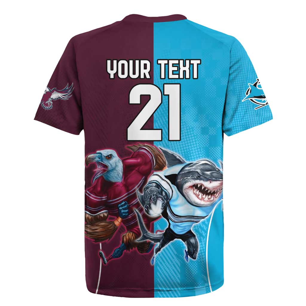 Custom Sea Eagles And Sharks Rugby Rugby Jersey Sporty Style