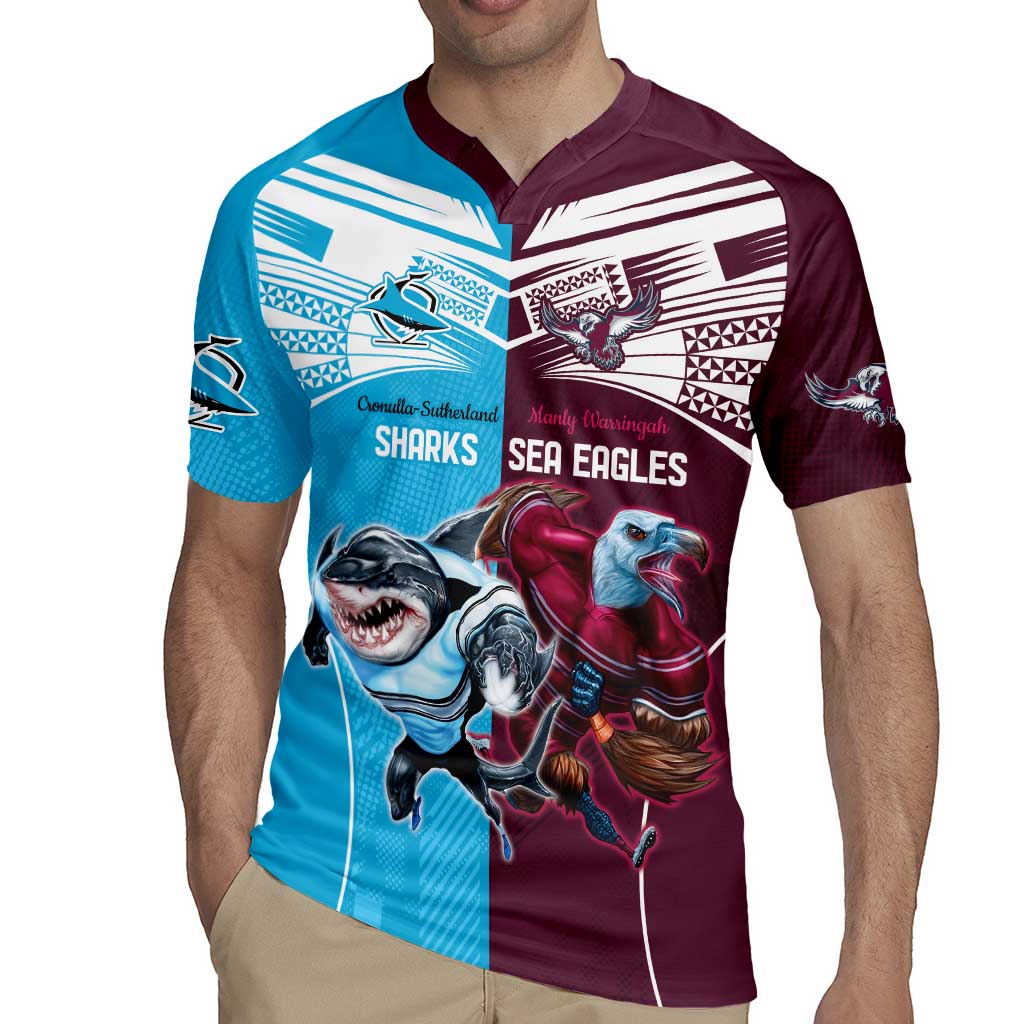 Custom Sea Eagles And Sharks Rugby Rugby Jersey Sporty Style