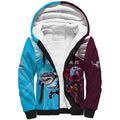 Custom Sea Eagles And Sharks Rugby Sherpa Hoodie Sporty Style