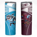 Custom Sea Eagles And Sharks Rugby Skinny Tumbler Sporty Style