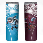 Custom Sea Eagles And Sharks Rugby Skinny Tumbler Sporty Style