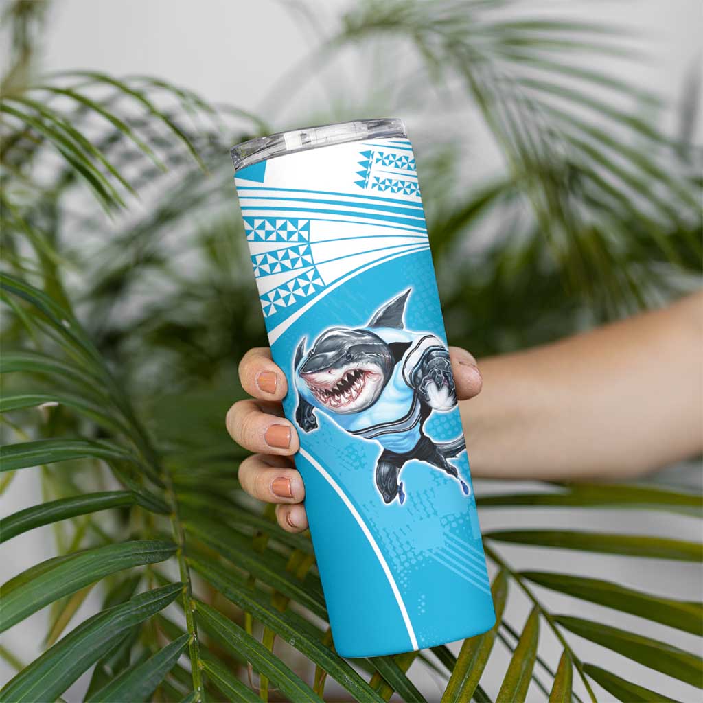 Custom Sea Eagles And Sharks Rugby Skinny Tumbler Sporty Style