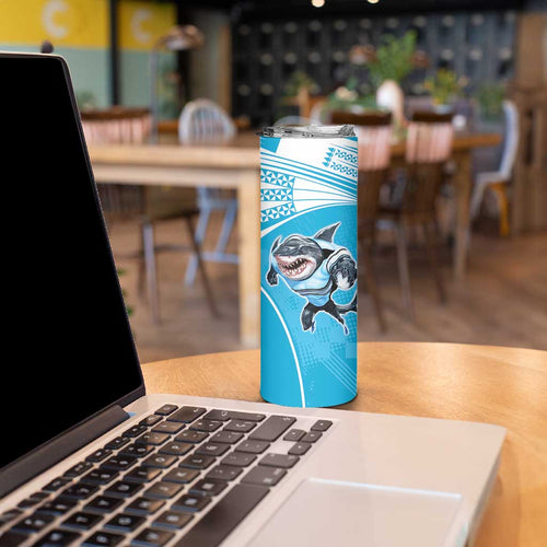 Custom Sea Eagles And Sharks Rugby Skinny Tumbler Sporty Style