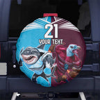 Custom Sea Eagles And Sharks Rugby Spare Tire Cover Sporty Style