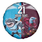 Custom Sea Eagles And Sharks Rugby Spare Tire Cover Sporty Style