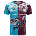 Custom Sea Eagles And Sharks Rugby T Shirt Sporty Style