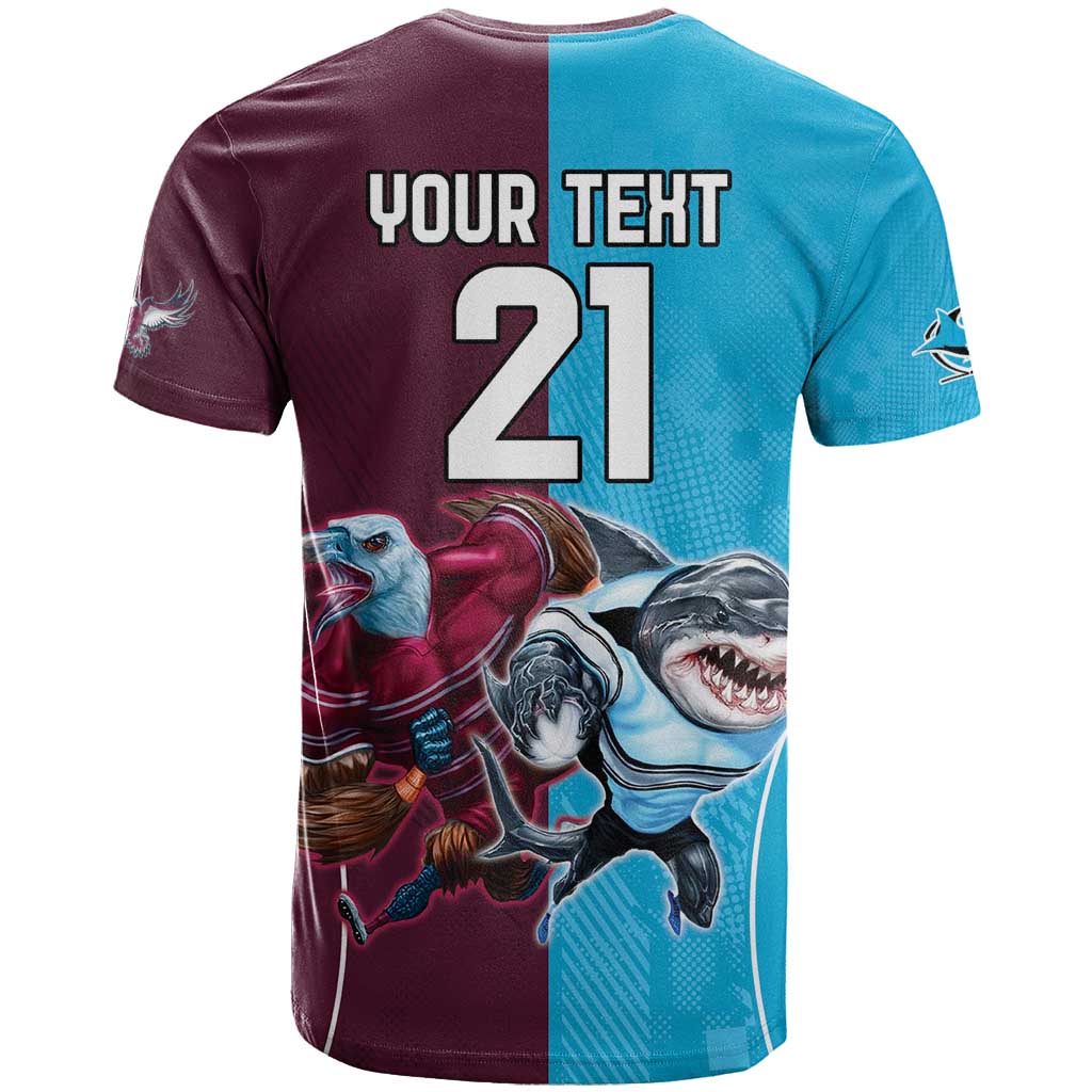 Custom Sea Eagles And Sharks Rugby T Shirt Sporty Style