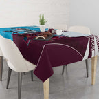 Custom Sea Eagles And Sharks Rugby Tablecloth Sporty Style