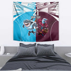 Custom Sea Eagles And Sharks Rugby Tapestry Sporty Style
