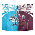 Custom Sea Eagles And Sharks Rugby Tapestry Sporty Style