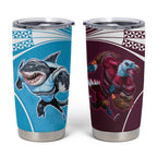 Custom Sea Eagles And Sharks Rugby Tumbler Cup Sporty Style