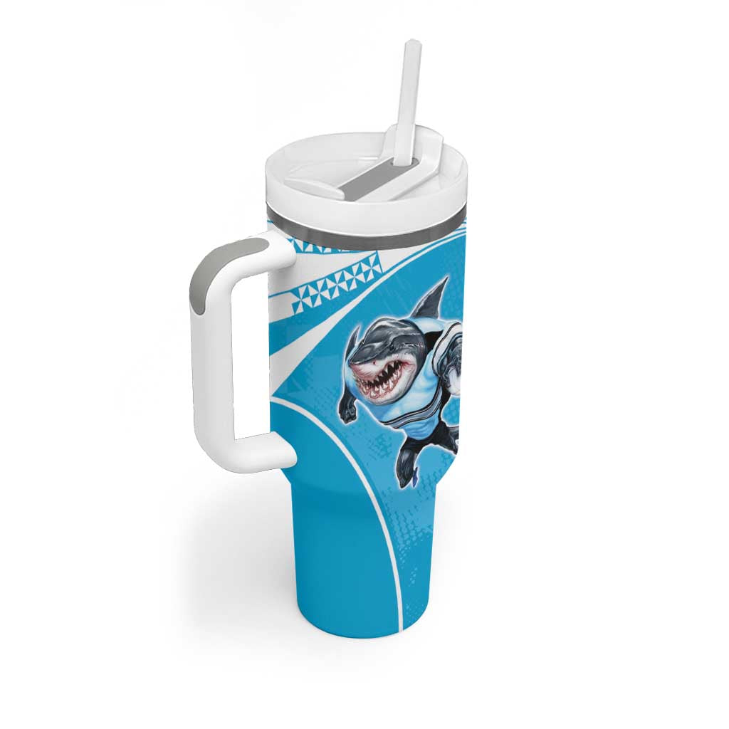 Custom Sea Eagles And Sharks Rugby Tumbler With Handle Sporty Style