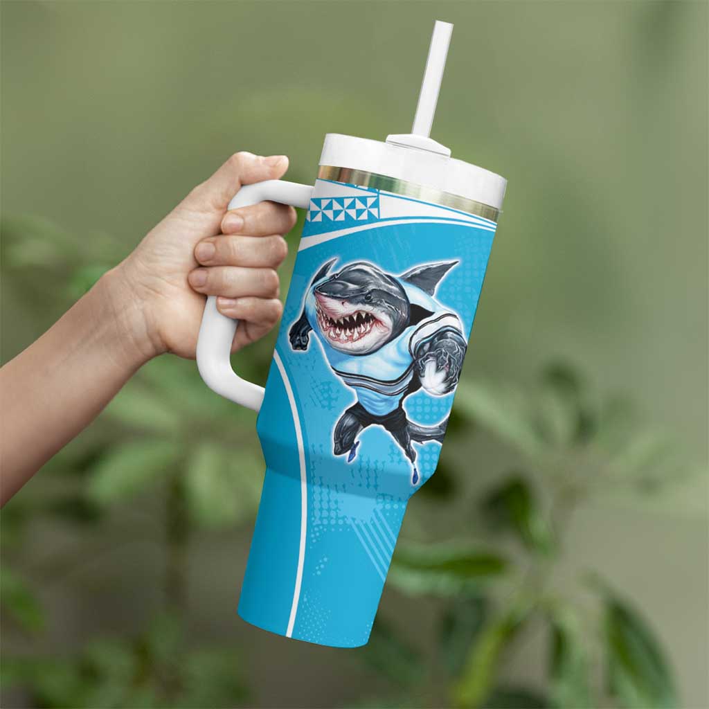 Custom Sea Eagles And Sharks Rugby Tumbler With Handle Sporty Style
