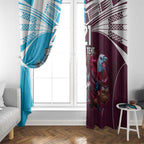Custom Sea Eagles And Sharks Rugby Window Curtain Sporty Style