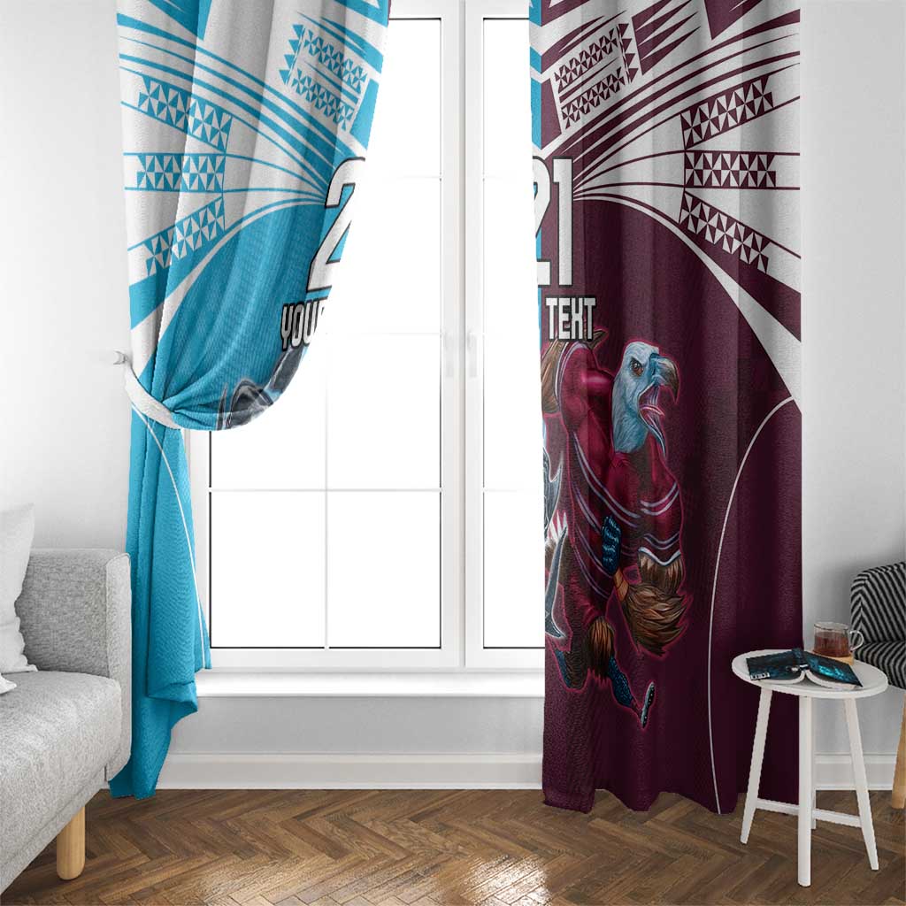 Custom Sea Eagles And Sharks Rugby Window Curtain Sporty Style