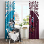 Custom Sea Eagles And Sharks Rugby Window Curtain Sporty Style