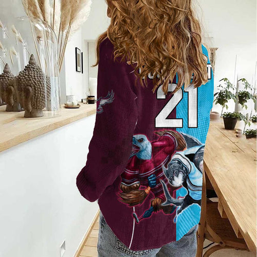 Custom Sea Eagles And Sharks Rugby Women Casual Shirt Sporty Style