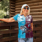 Custom Sea Eagles And Sharks Rugby Women Polo Shirt Sporty Style