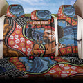 Dad and Son Footprint Father's Day Personalised Back Car Seat Cover Australian Aboriginal Art