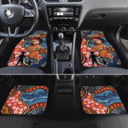 Dad and Son Footprint Father's Day Personalised Car Mats Australian Aboriginal Art