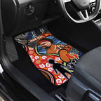 Dad and Son Footprint Father's Day Personalised Car Mats Australian Aboriginal Art