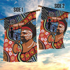Dad and Son Footprint Father's Day Personalised Garden Flag Australian Aboriginal Art