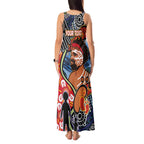 Dad and Son Footprint Father's Day Personalised Tank Maxi Dress Australian Aboriginal Art