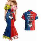 nrl-cowboys-combine-dragon-rugby-couples-matching-mermaid-dress-and-hawaiian-shirt-sporty-style