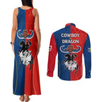 nrl-cowboys-combine-dragon-rugby-couples-matching-tank-maxi-dress-and-long-sleeve-button-shirts-sporty-style