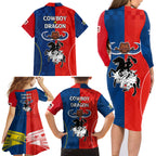 nrl-cowboys-combine-dragon-rugby-family-matching-long-sleeve-bodycon-dress-and-hawaiian-shirt-sporty-style