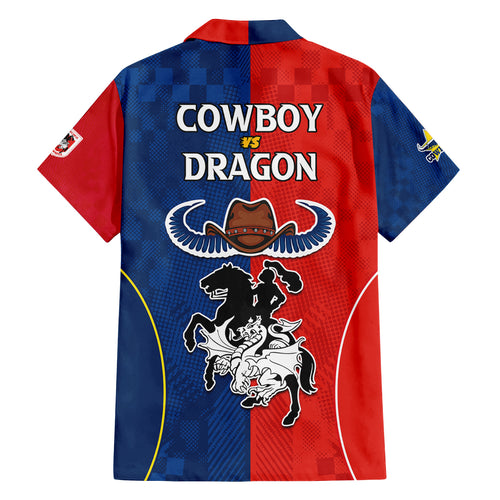 nrl-cowboys-combine-dragon-rugby-family-matching-long-sleeve-bodycon-dress-and-hawaiian-shirt-sporty-style