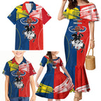 nrl-cowboys-combine-dragon-rugby-family-matching-mermaid-dress-and-hawaiian-shirt-sporty-style