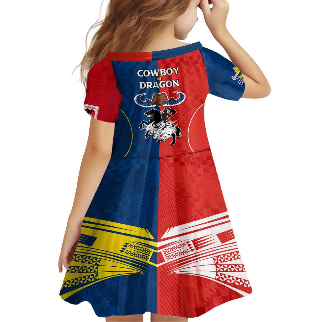nrl-cowboys-combine-dragon-rugby-family-matching-off-shoulder-short-dress-and-hawaiian-shirt-sporty-style