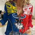 NRL Cowboys Combine Dragon Rugby Women Casual Shirt Sporty Style LT9