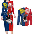 custom-nrl-cowboys-combine-dragon-rugby-couples-matching-long-sleeve-bodycon-dress-and-long-sleeve-button-shirts-sporty-style