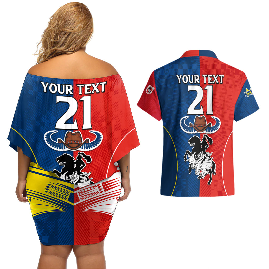 custom-nrl-cowboys-combine-dragon-rugby-couples-matching-off-shoulder-short-dress-and-hawaiian-shirt-sporty-style