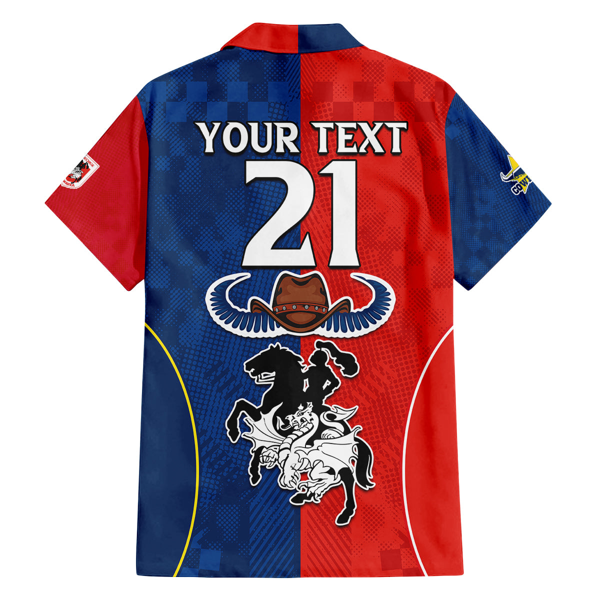 custom-nrl-cowboys-combine-dragon-rugby-family-matching-off-shoulder-short-dress-and-hawaiian-shirt-sporty-style