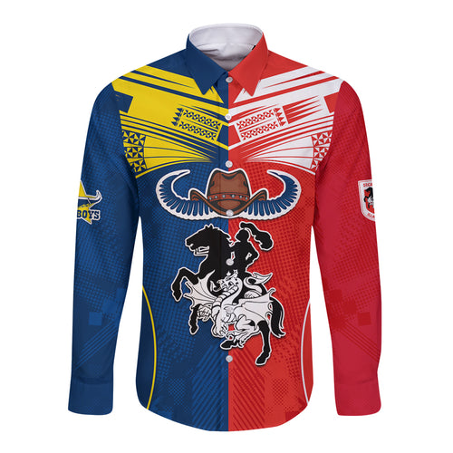 custom-nrl-cowboys-combine-dragon-rugby-long-sleeve-button-shirt-sporty-style