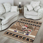 Aussie Echidna Area Rug Merry Christmas