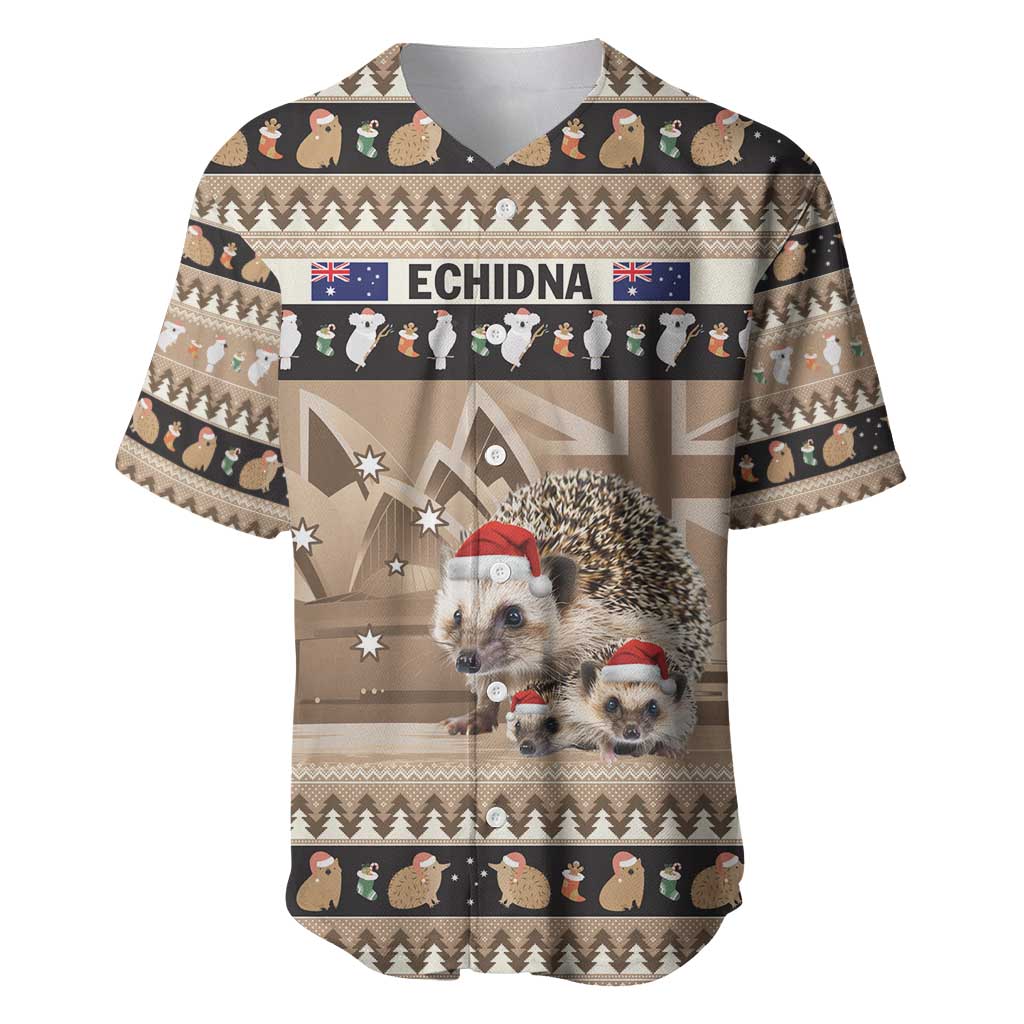 Aussie Echidna Baseball Jersey Merry Christmas