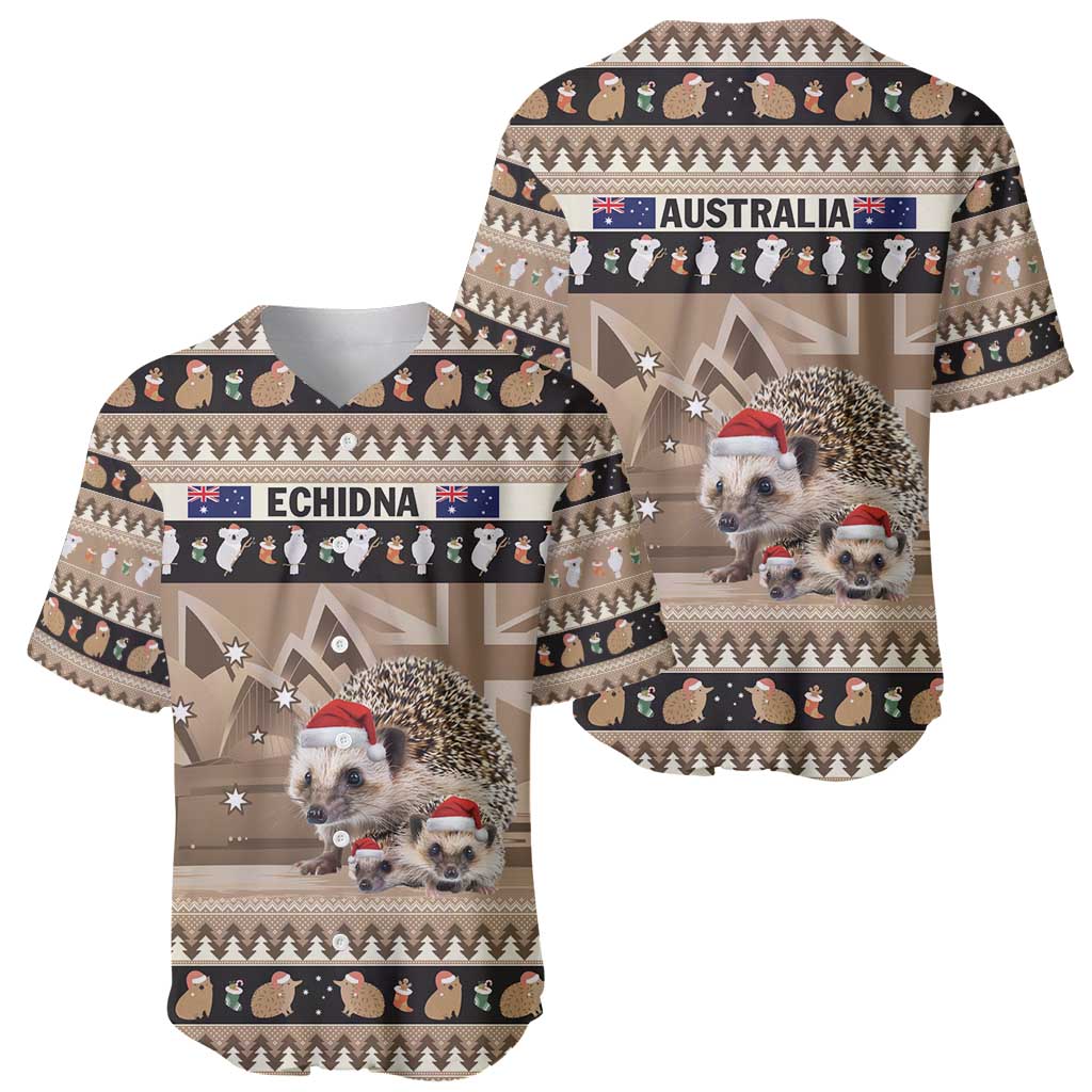 Aussie Echidna Baseball Jersey Merry Christmas