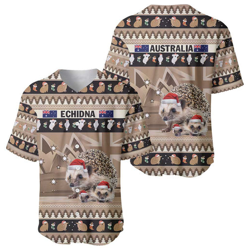 Aussie Echidna Baseball Jersey Merry Christmas