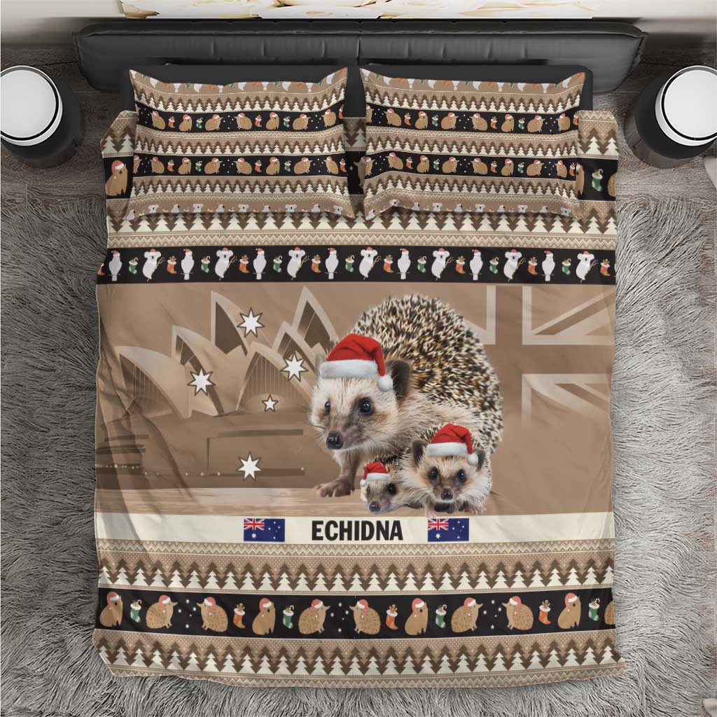 Aussie Echidna Bedding Set Merry Christmas