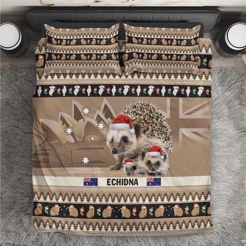 Aussie Echidna Bedding Set Merry Christmas