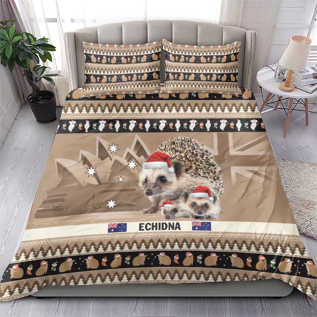 Aussie Echidna Bedding Set Merry Christmas