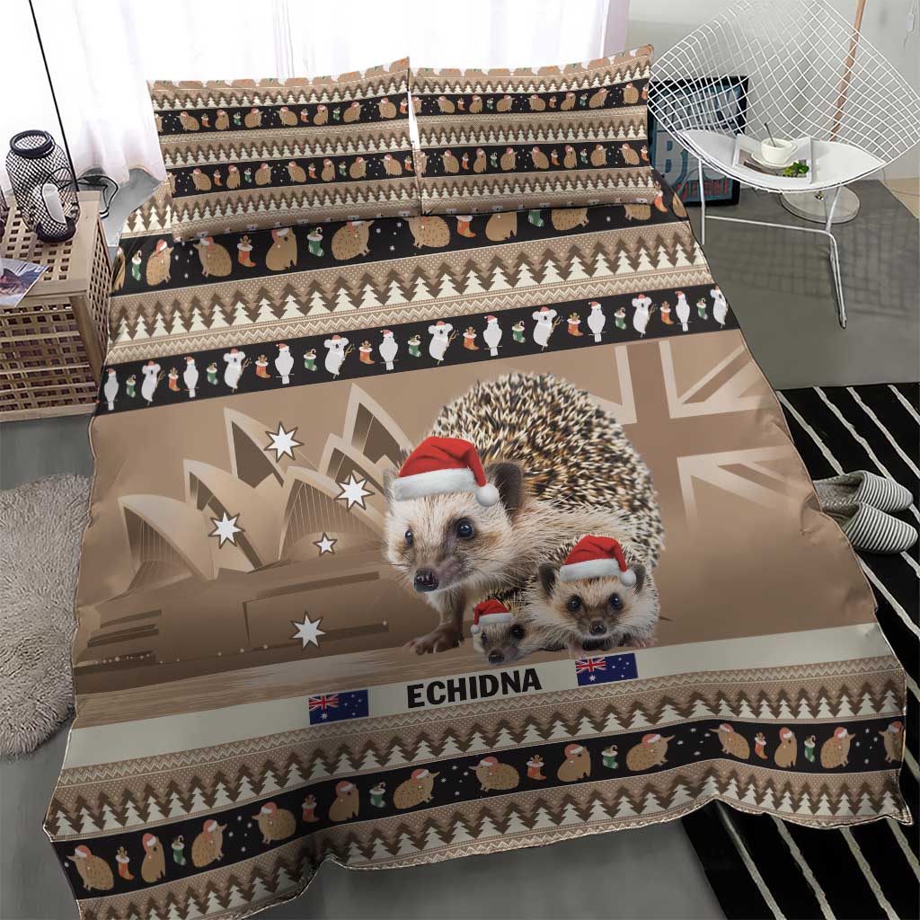 Aussie Echidna Bedding Set Merry Christmas