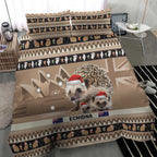 Aussie Echidna Bedding Set Merry Christmas