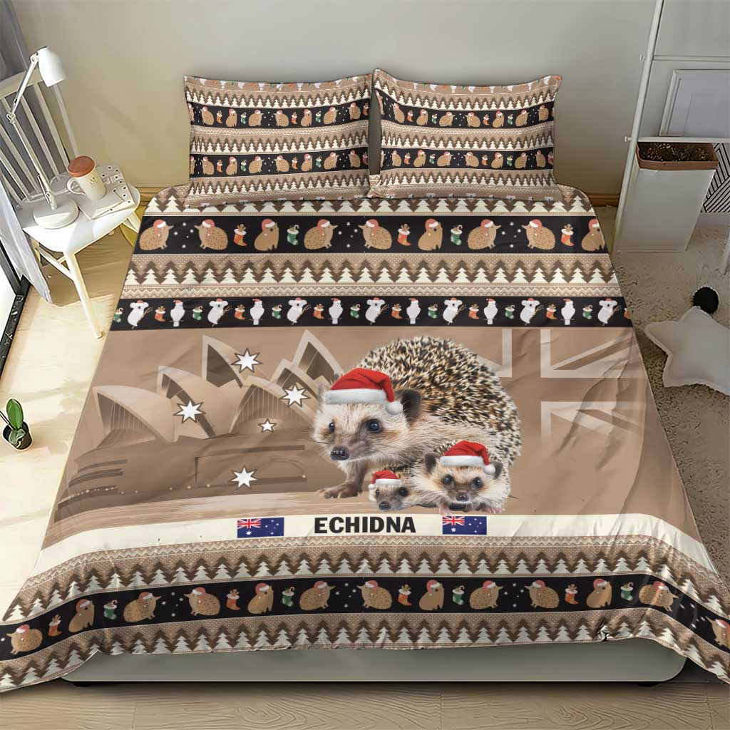 Aussie Echidna Bedding Set Merry Christmas