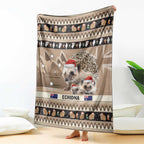 Aussie Echidna Blanket Merry Christmas