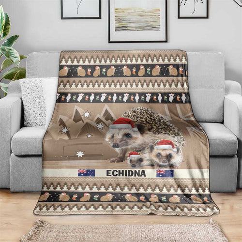 Aussie Echidna Blanket Merry Christmas